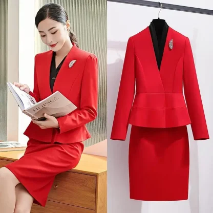 Red Women's Suit